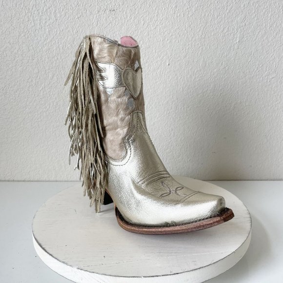 Junk Gypsy Shoes - Junk Gypsy by Lane Boots Spirit Animal Sz 7 Metallic Cowboy Amputee Single Boot
